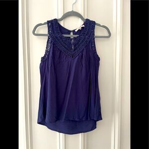 Pomelo navy crochet tank M